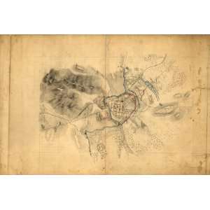   : 1874 Civil War map: Battle of, Franklin, Tennessee: Home & Kitchen