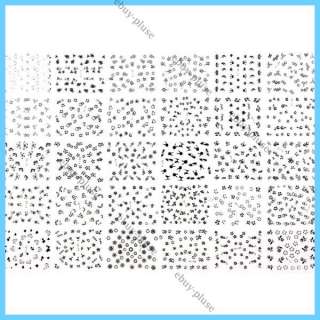 30 Sheets 3D Seal Decal Stickers Nail Art Design Manicure Tips DIY 