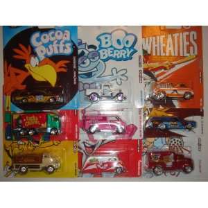 2011 Hot Wheels General Mills Cereals Complete Set of 9 Cars  Toys 