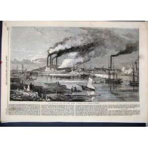  1867 Hematite Iron Steel Works Hindpool Barrow Print