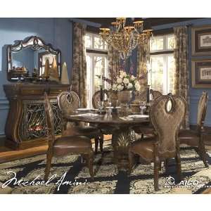   The Sovereign Round Dining Room Set by Aico Furniture: Home & Kitchen