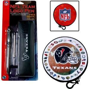 Pro Specialties Houston Texans CD/DVD Case With Fine Writing Pen 