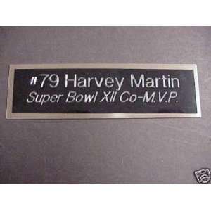   Martin Engraved Super Bowl XII MVP Name Plate: Sports & Outdoors