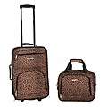 American Trunk & Case Voyager 7 piece Leopard Luggage Set 
