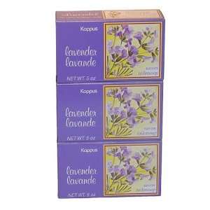 kappus Lavender Soap   Boxed, 3 X 5 ounces. Health 