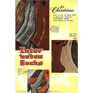  1951 Interwoven Socks For Christmas Vintage Ad