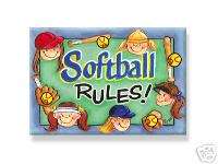BALL PLAYER Magnet Softball Rules Fast Pitch fastpitch  