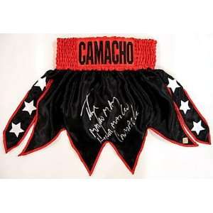 Hector Macho Camacho Signed Custom Boxing Trunks   Autographed Boxing 