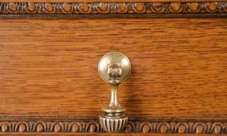 The drawers also feature these brass tear drop pulls.