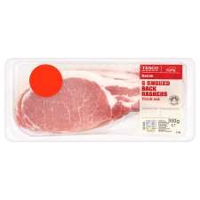 Tesco Smoked Thick Cut Back Bacon 300G   Groceries   Tesco Groceries
