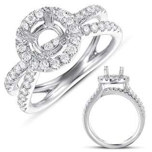 JewelryWeb 14k .75 Dwt Diamond White Gold Engagement Ring