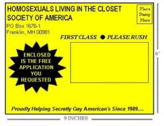 Funny Prank Business Envelope Joke adult only prank  homo living in 