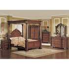 Wildon Home Kamella Poster Bedroom Set in Cherry and Ash Burl   Size 