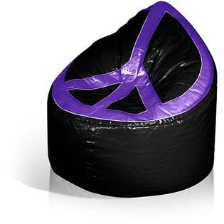 American Furniture Alliance Peace Pod Beanbag in Black/Purple by 