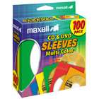 doba Maxell Multi Color CD/DVD Sleeves   Multi Color, 100 Pack