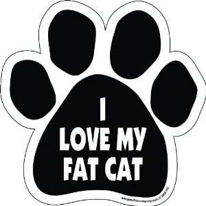   Car Magnet, I Love My Fat Cat, 5 1/2 Inch by 5 1/2 Inch