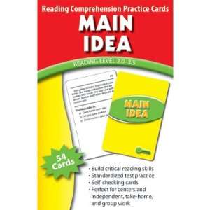  Main Idea Reading Comprehension Practice Cards Level 2.0 