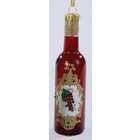 Kurt Adler 5.5 Tuscan Winery Glass Purple Wine Bottle Christmas 