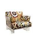   Mid Century Mademoiselle Pop Armchair Clear Acrylic Base Club Chair