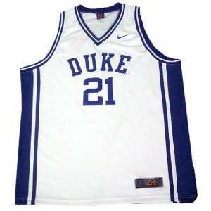  Nike Elite Duke Blue Devils #21 White Replica Basketball 