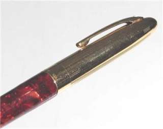 SHEAFFER USA,RED PEARLITE,EP GOLD TOP,FOUNTAIN PEN  