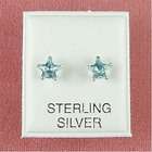 Aquamarine Stud Earrings Sterling Silver  