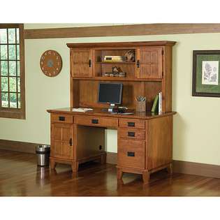  Home Styles Arts and Crafts Cottage Oak Pedestal Desk 