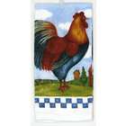 IWGAC Rooster Hand Towel Blue Checked
