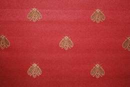 Red Gold Fabric With Napoleon Bees Upholstery Curtain Bedding Pillows 