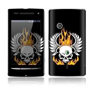  Sony Ericsson Xperia X8 Decal Skin Sticker   Flame Skull 