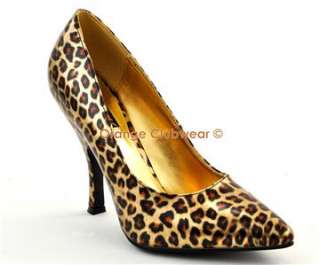   Womens Classic Curved High Heels Cheetah Pumps 885487523576  