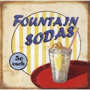  Fountain Sodas   Poster by Lisa Alderson (6x6)