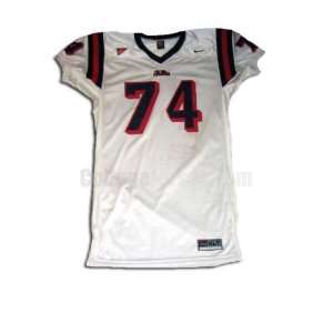   No. 74 Game Used Ole Miss Nike Football Jersey