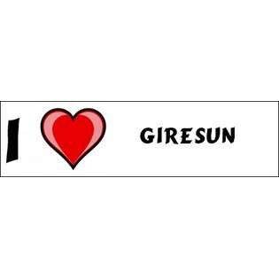 Love Giresun Bumper Sticker (3x12)  SHOPZEUS Computers & Electronics 