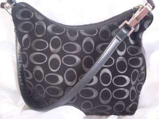 Beautiful Black Corduroy Scribble Hobo Handbag!  