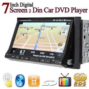 HD 2 Din 7Car Stereo DVD Player GPS Navigation PIP TV  