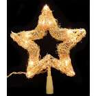KSA 9 Pre Lit Golden Wire Star Christmas Tree Topper   Clear Lights