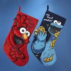   Sesame Street Elmo and Cookie Monster Applique Christmas Stockings