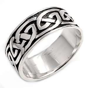   Sterling Silver Ring   8mm Band Width and in Sizes 8 14, 10 Jewelry