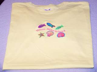 HILTON HEAD ISLAND Embroidered Vacation T Shirt XL New  