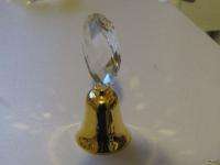New Swarovski Crystal Handle Gold Miniature Bell  
