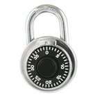   Inch Heavy Duty Combination Lock, Chrome Plated with Black Dial