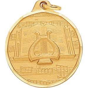  1 1/4 Inch Gold Music Award Medal