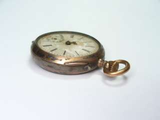   Vintage Galonne .800 Silver Mechanical Movement Pocket Watch #13D