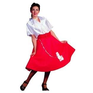 RG Costumes 81138 R Poodle Skirt Costume   Red   Size Adult Standard 