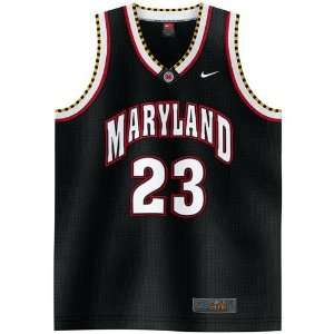  Nike Maryland Terrapins #23 Black Twilled Basketball Jersey 
