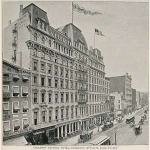   Central Hotel Bond St. NYC   Original Halftone Print