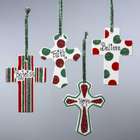 KSA Club Pack of 24 Inspirational Religious Cross Porcelain Christmas 