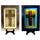 Quality Spiritual Harvest Celtic Cross Lighted Shadow Box