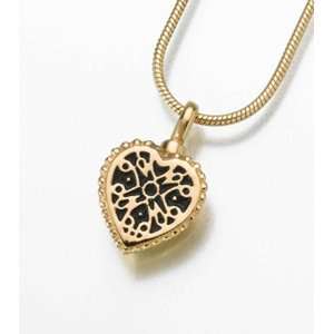  Small 14kt Gold Filigree Heart Cremation Jewelry Jewelry